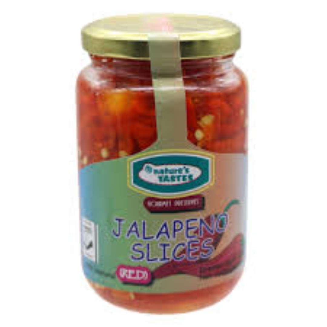 NATURES TASTES JALAPENO SLICE RED 400G